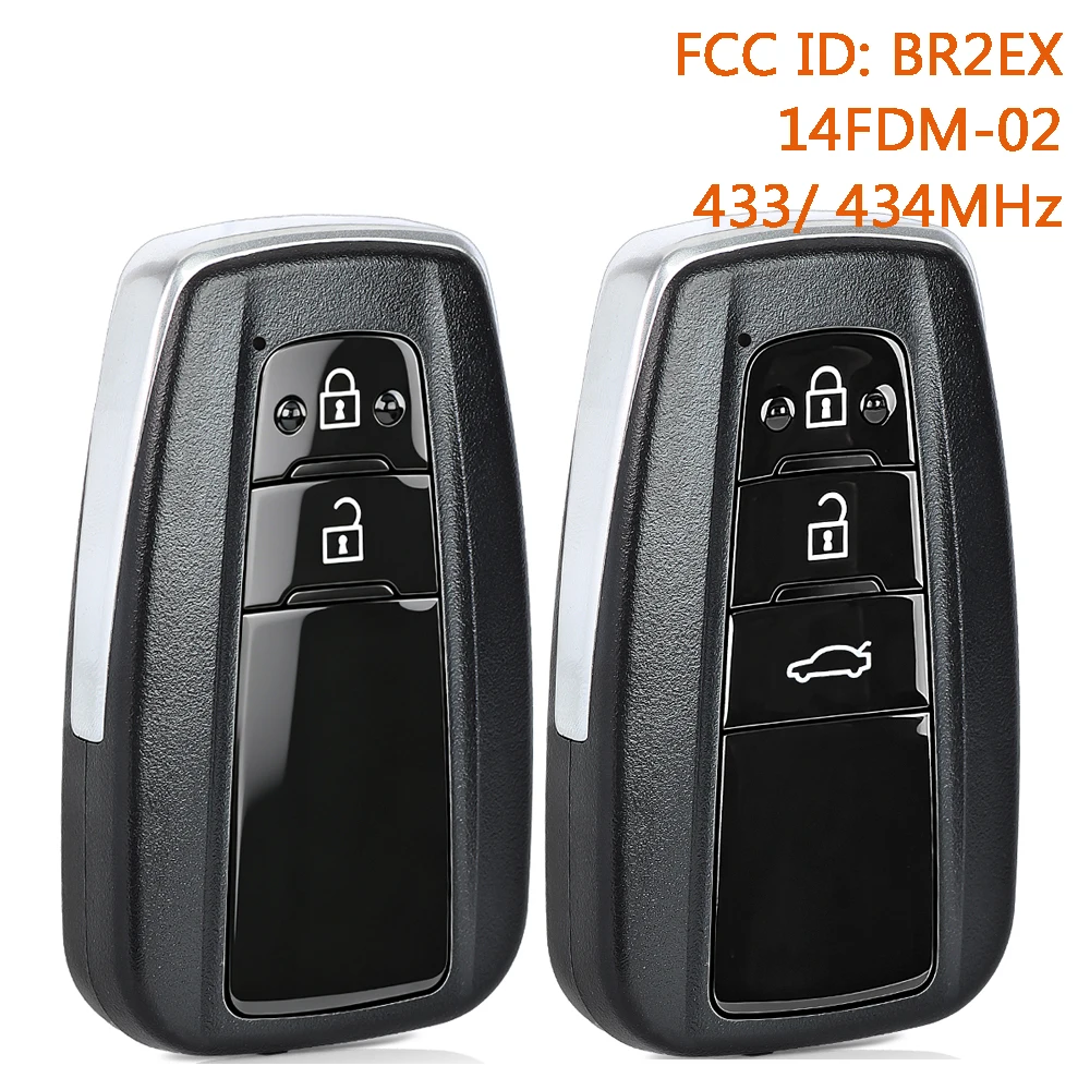 FCC-ID: BR2EX 14FDM-02 433/434MHz Smart-Funkschlüssel für Toyota CHR C-HR 2016 2017 Camry 2018 2019 2020 2021 2022 2023