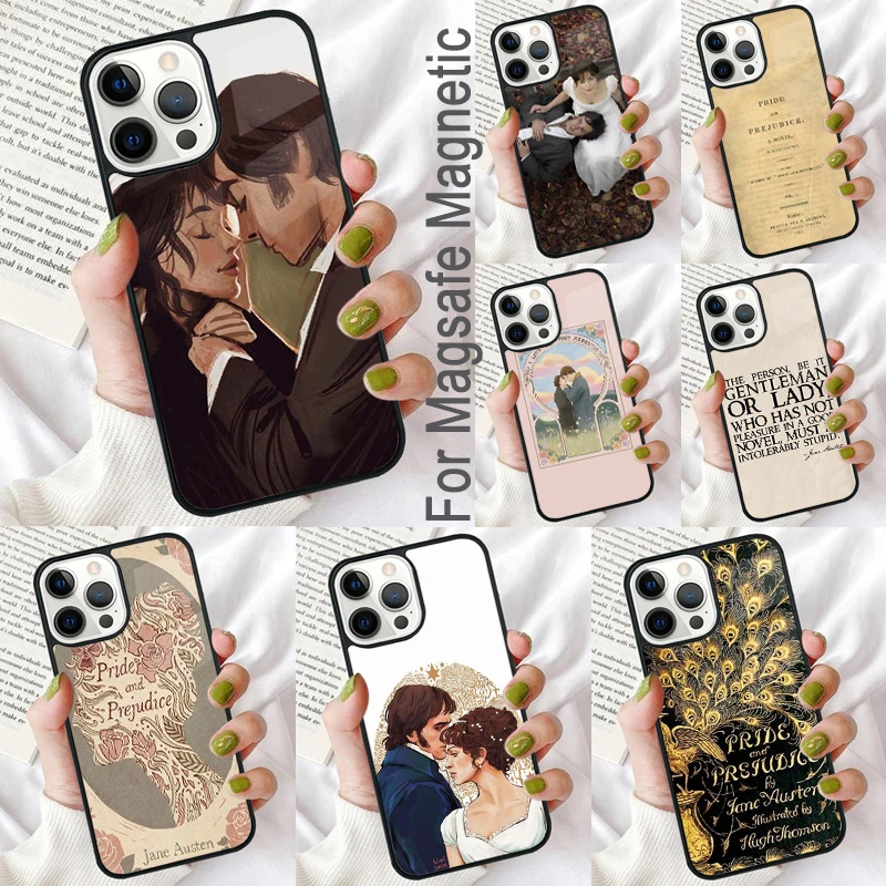 Pride And Prejudice Jane Austen Magnetic Soft Phone Case for iPhone 16 Promax 15 Pro 13 14 Plus 11 12 Mini MagSafe Coque