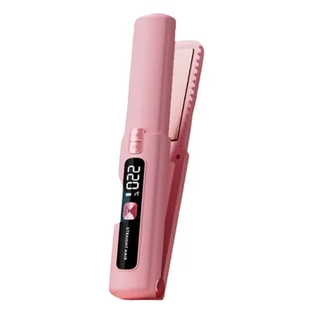 TINSOL New Mini Wireless Straightener Portable Curler, Multi-Function Professional Hair…