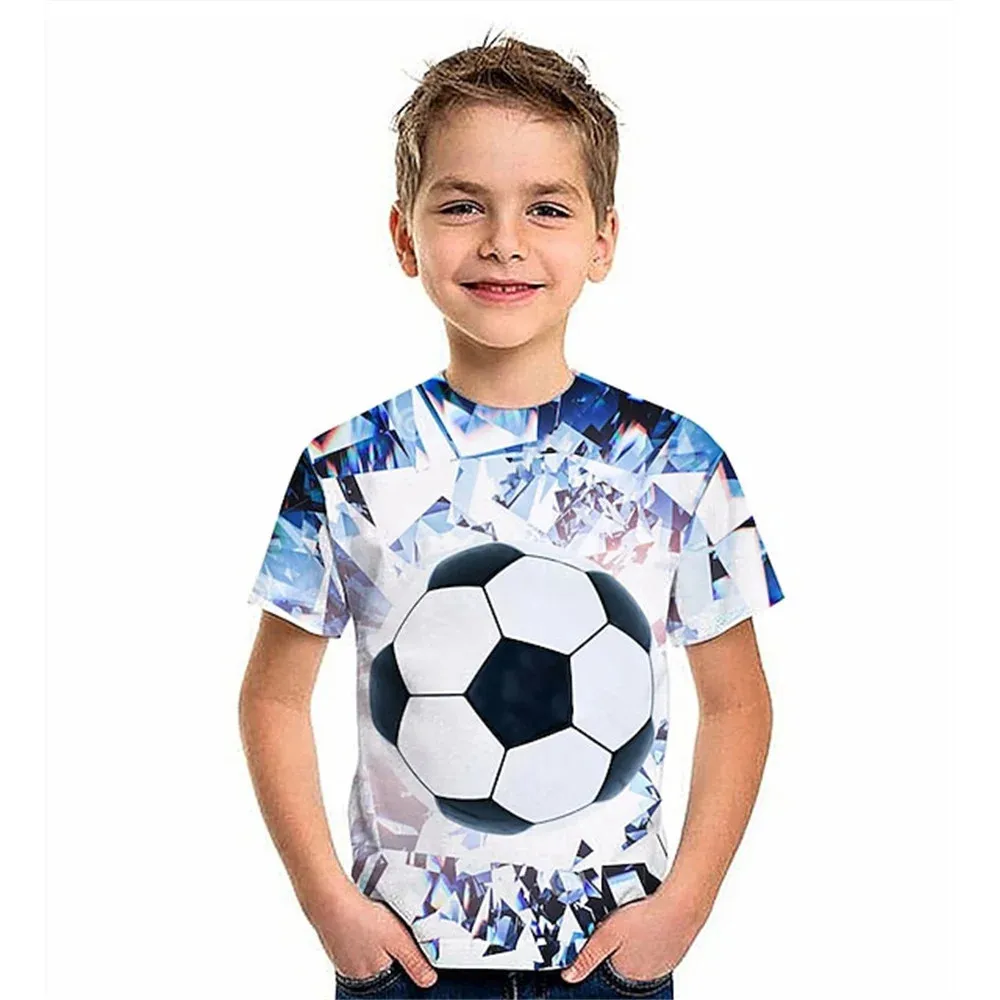 Camisetas de manga corta con estampado 3d para niño, ropa informal, ropa de verano