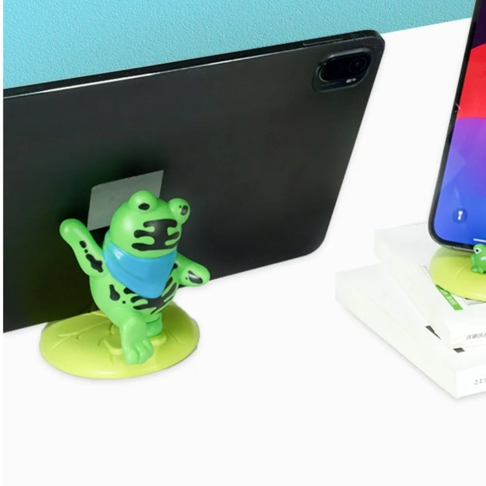 

PVC Doll Sad Frog Phone Holder Desk Decor Support Green Frog Mobile Phone Stand Cartoon Portable Cell Phone Bracket