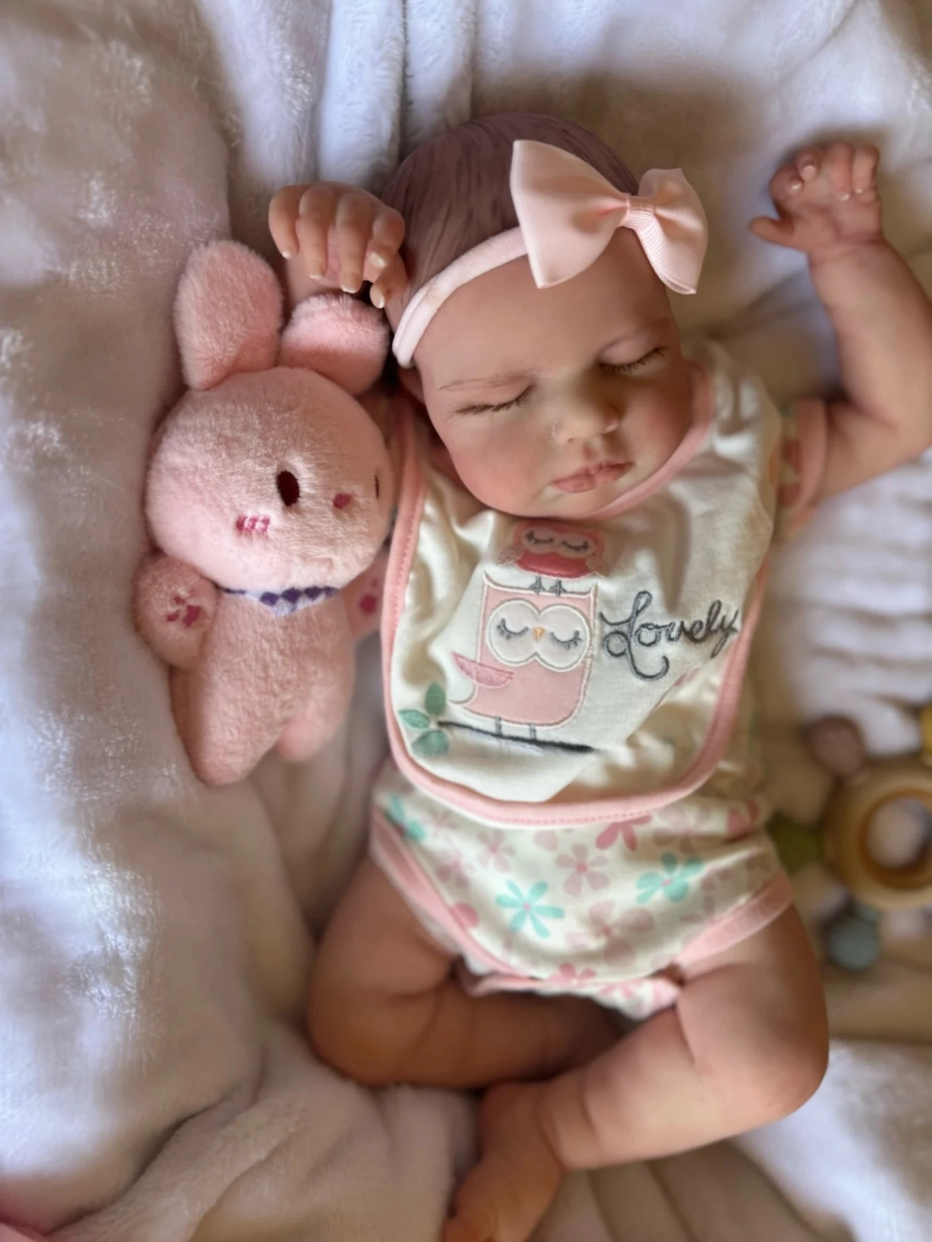 

18 Inch Cuddly Can Open Mouth Girl Loulou, All-silicone Reborn Baby Doll, Lifelike Hand-painted Hair Art Newborn, Birthday Gifts