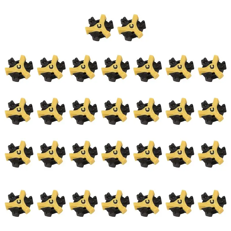 

-[Cilae-17R] 30Pcs Soft Golf Shoe Spikes Metal Thread Studs Replacement Fit For Golf Spike