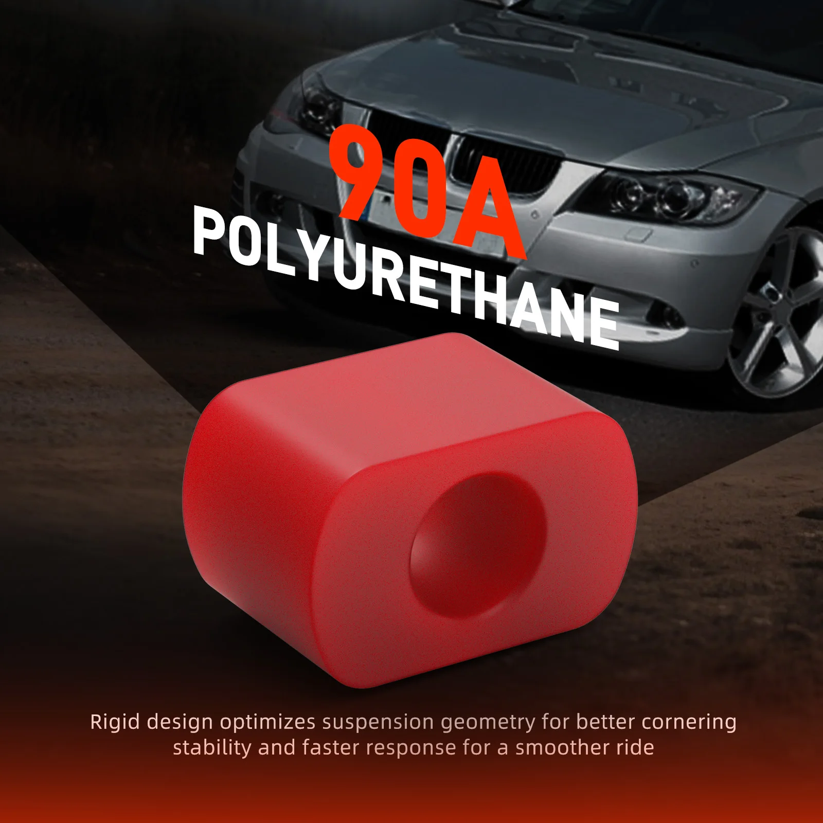 BEVINSEE 90A Poly Rear Carrier Shifter Bushing for BMW E90 E91 E92 E93 E46 F30 F31 F34 E36 E60 E61 F10 F11, Replace 25111222015
