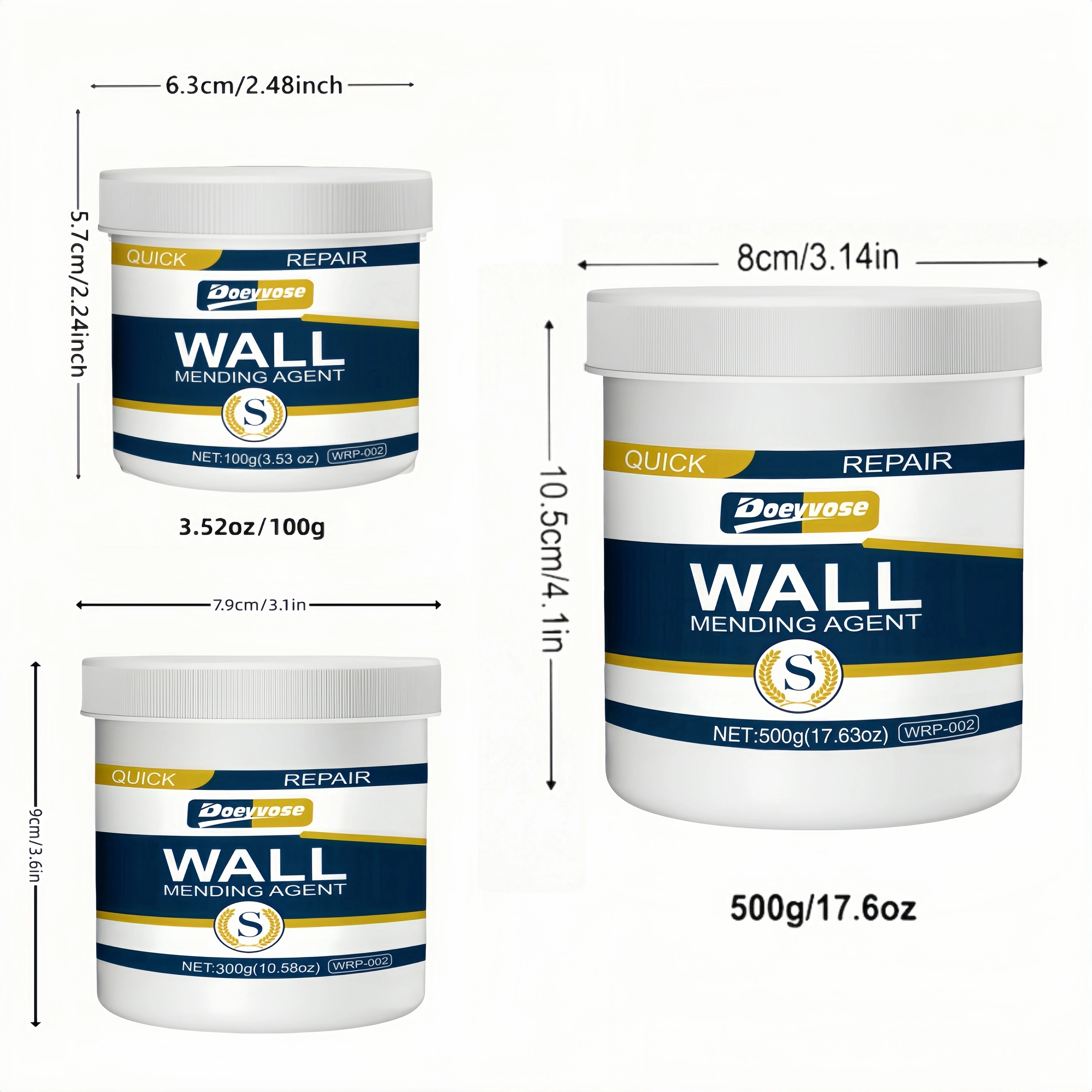 100g/300g/500g Quick Dry Wall Repair Paste,  DIY Mending Kit
