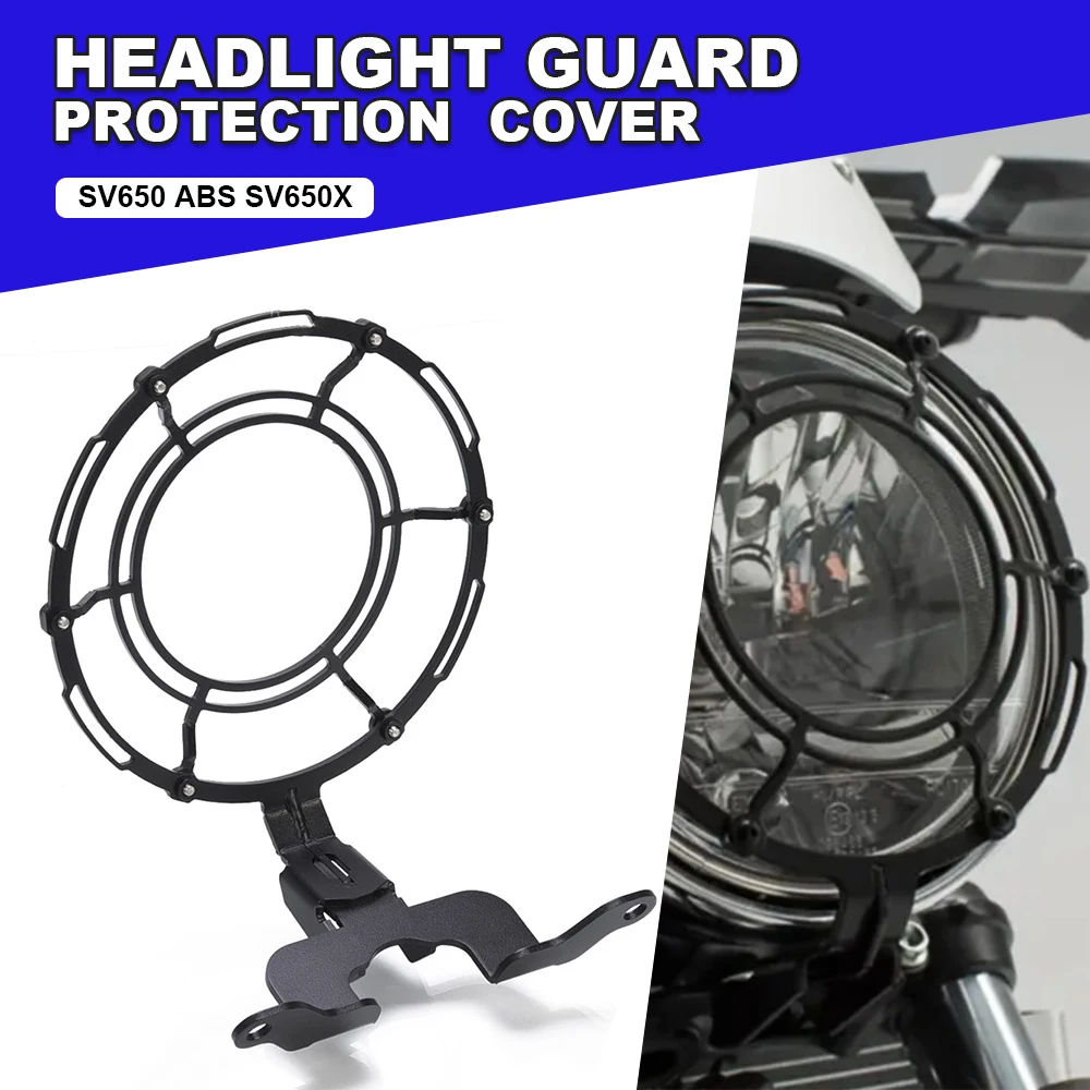 Motorcycle Headlight Guard Grille Protection Cover For Suzuki SV 650 ABS SV650X Cafe Racer 2015-2024 Accessories Headlamp Mesh