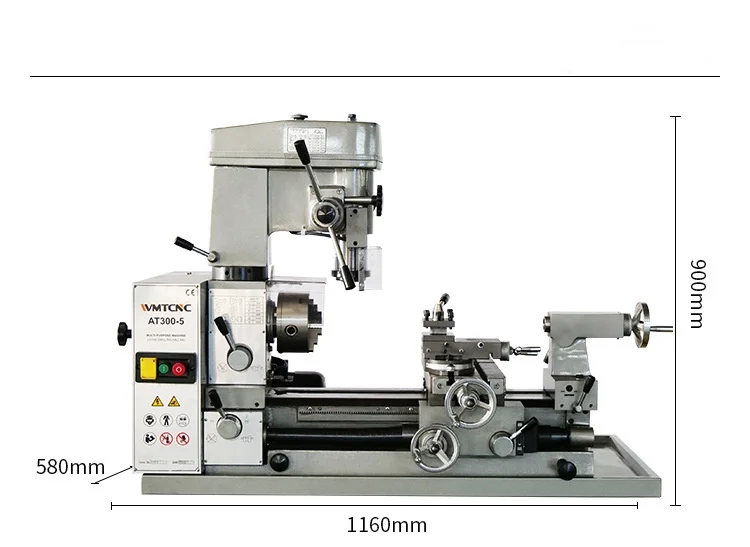 Multifunctional lathe bench drill small metal lathe turning drilling and milling machine