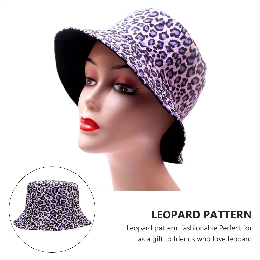 

Leopard Print Hat Women Leopard Bucket Hat Summer Sun Protection Windproof Breathable Sunshade All Seasons Gift