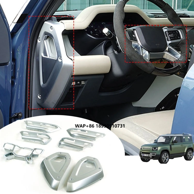 

Central Control Armrest Decorative Strip Wheel Frame Center Console Frame Center Dashboard Trim Cover for Land Rover Defender