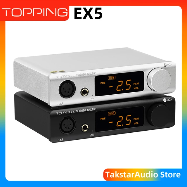 Topping ex5 hi-res mqa dac & ヘッドフォンアンプes9038q2m * 2 Bluetooth 5.0 ldacデコーダー  (リモコン付き) - AliExpress