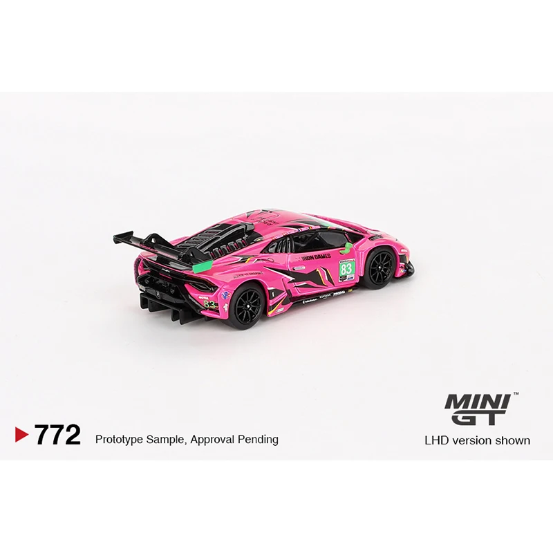 MINIGT-figura DE ACCIÓN DE Huracan GT EVO2, juguete en miniatura de colección, preventa, 24 horas, 772, 1:64, Daytona, #83