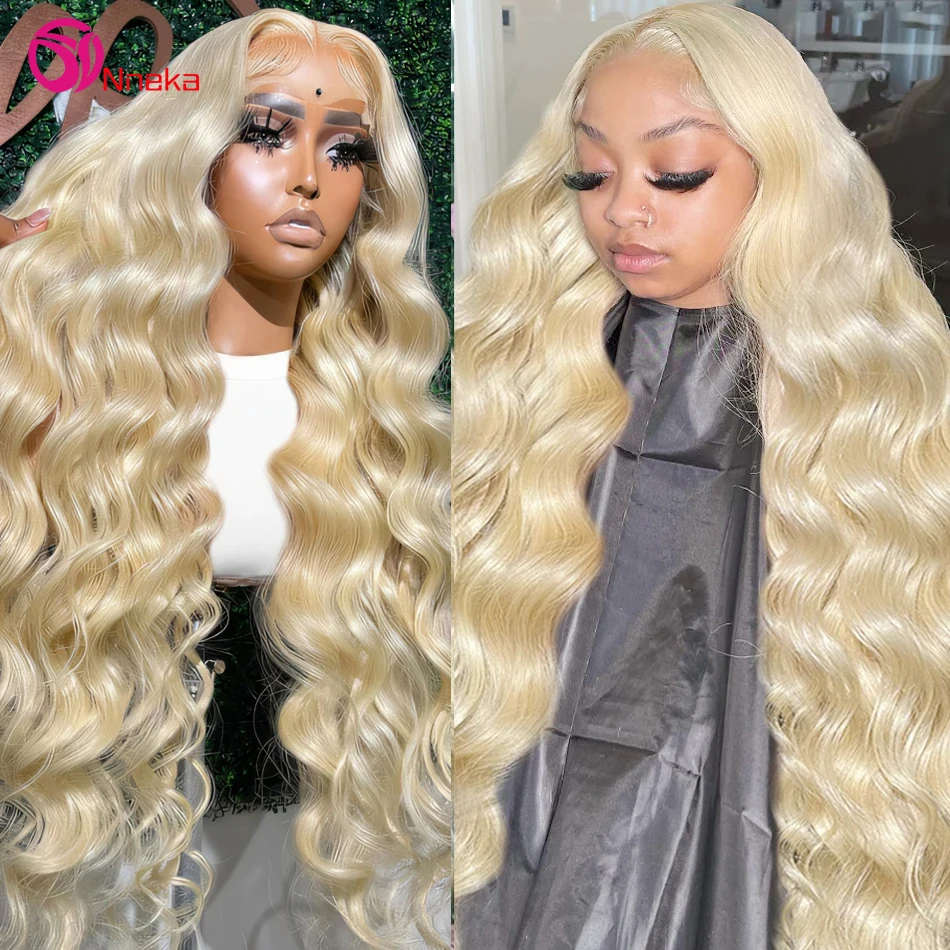 613 Blonde hd lace wig 13x6 human hair body wave lace frontal wigs for women choice 38 inch brazilian Glueless wigs on sale