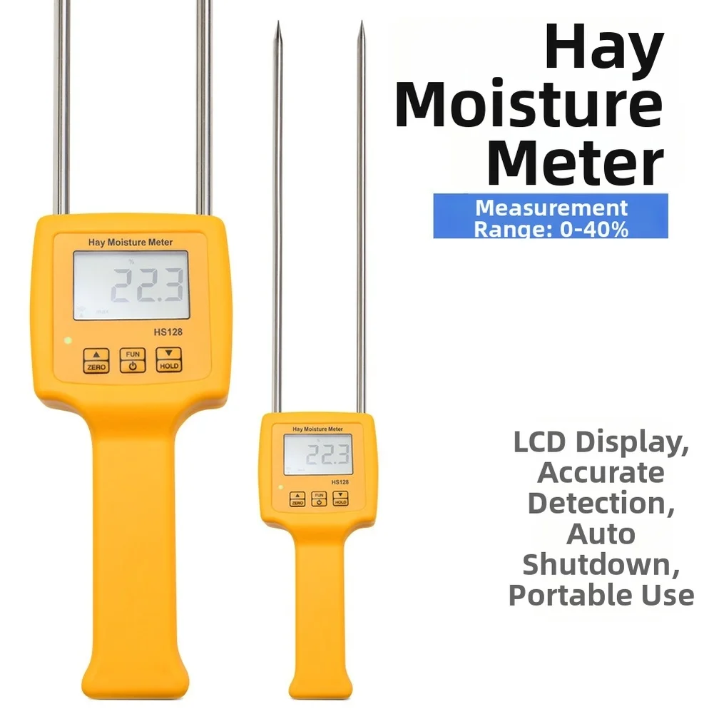 Moisture Meter HS128 for On Farm Hay Moisture Analysis with 0.1% Resolution Compatible with Alfalfa and For Straw Bales