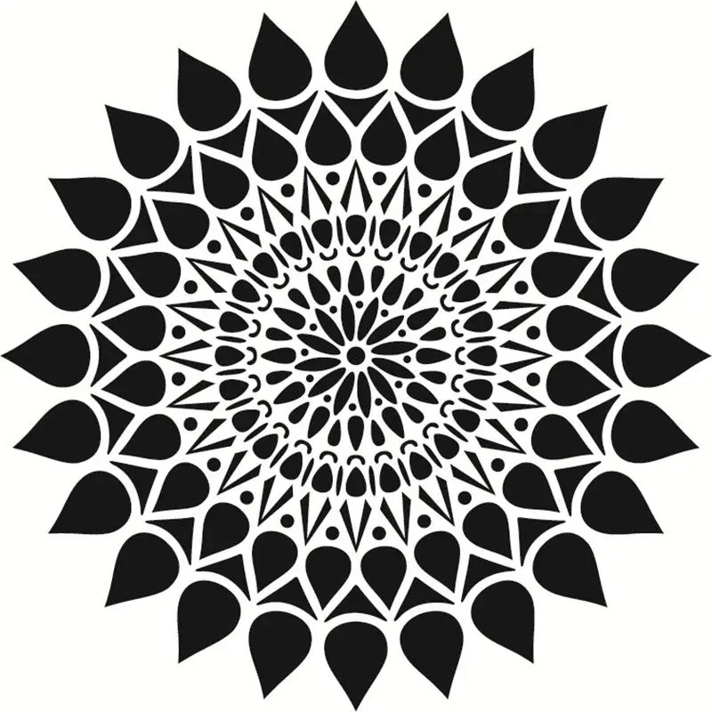 20*20Cm Geometric Mandala DIY Layering Stencils Wall Painting Furniture Scrapbook Coloring Embossing Album Decorative Template