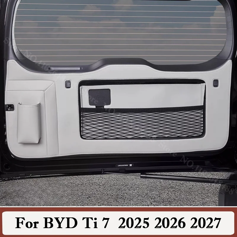 For BYD Ti 7 2025 -2027 Car Trunk Door Anti Kick Protective Pad Tailgate Anti-Scratch Protector Cargo Liner Interior Accessories