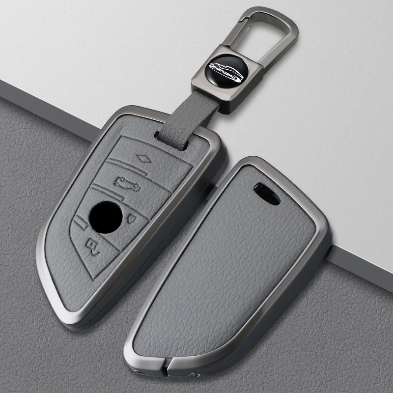 

Zinc Alloy Leather Car Key Cover Case Shell For BMW F20 G20 G30 X1 X3 X4 X5 G05 X6 X7 G11 F15 F16 G01 G02 F48 G30 Accessories