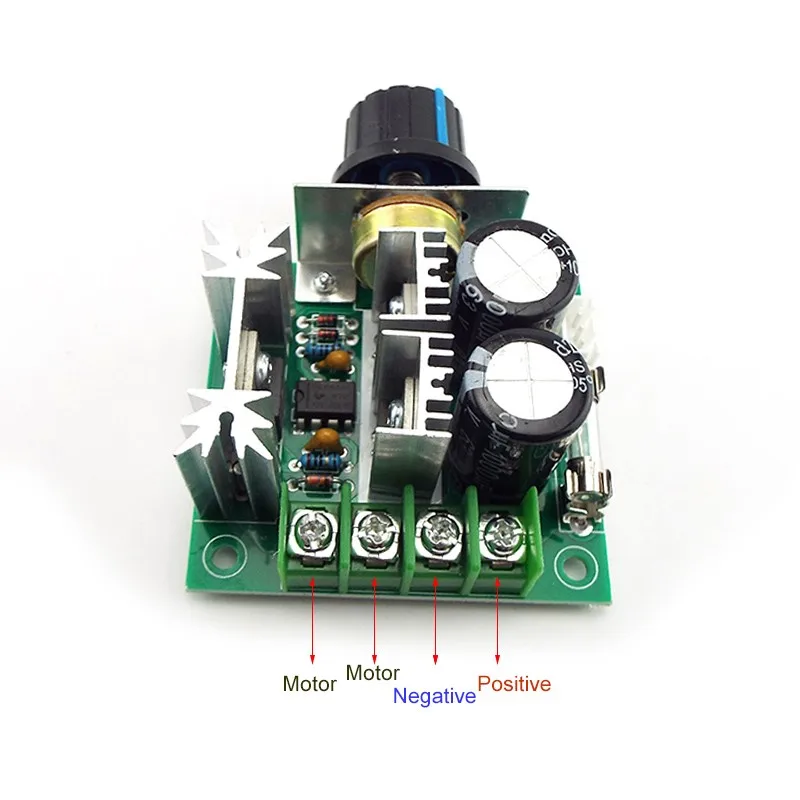 DC 12V 24V 30V 40V 13KHZ Auto PWM DC Motor Adjuster Regulator Governor Speed Controller Switch 10A 50V 1000uF A5