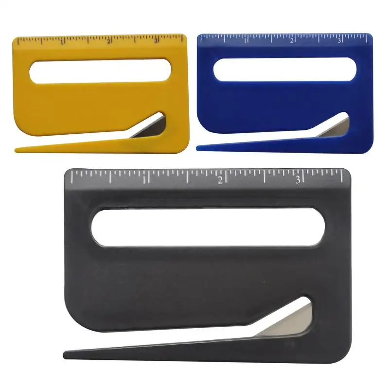 1PCS Letter Opener Envelope Mail Slitter With Razors Wrapping Cutter Box Opener With Pointed End, Magnifying Glass, Ruler