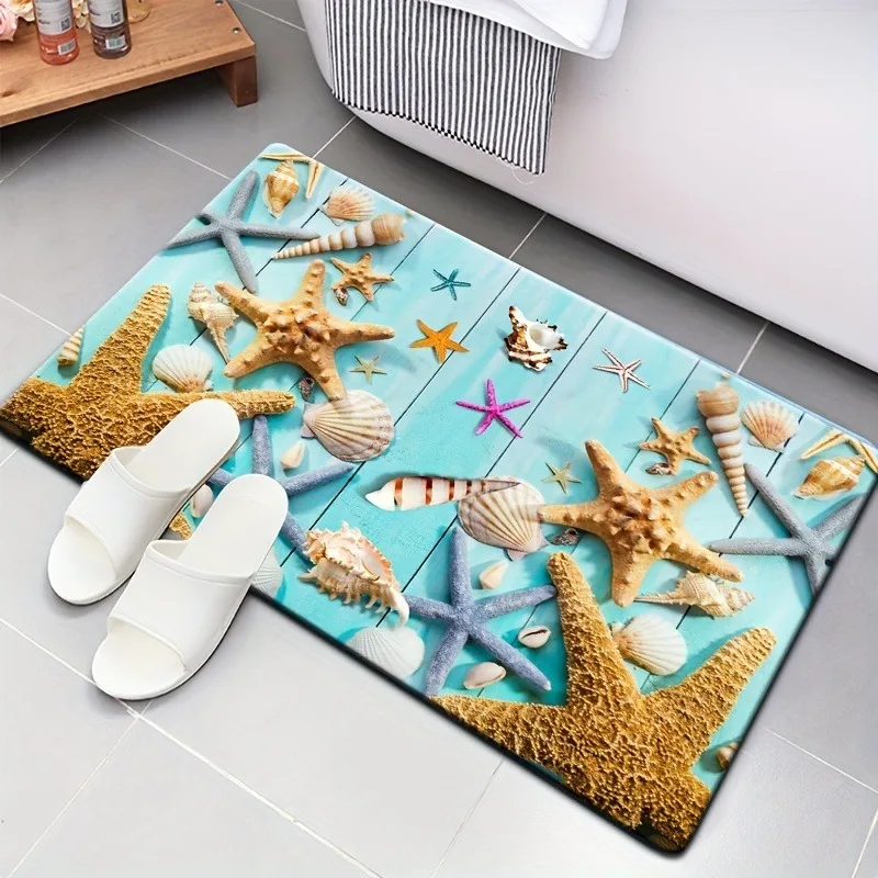 Cartoon Rainbow Hug Pattern Bathroom Floor Mats Super Absorbent Non-slip Carpet Doorway Quick Drying Foot Mat Decor Rug for Home