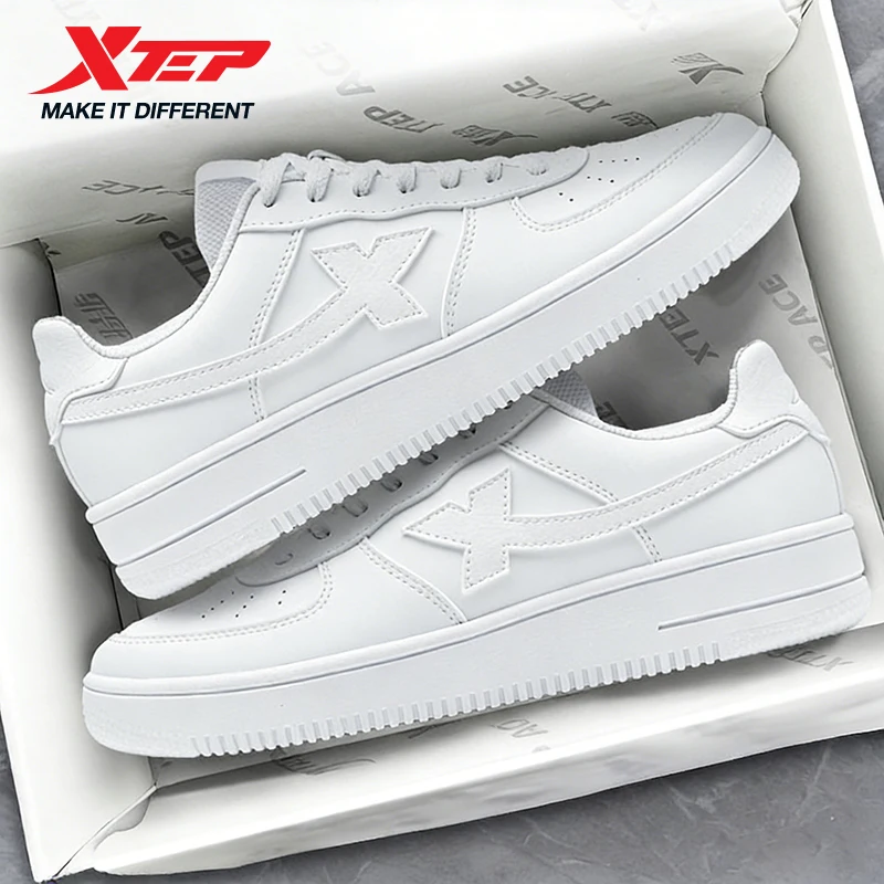 Xtep zapatos de skate para hombres moda estilo callejero moda baja suela gruesa durabilidad cómodo zapato para correr 874119319851