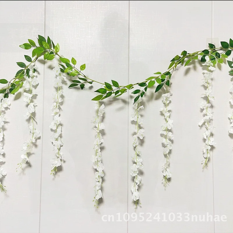 

Indoor Decor Rattan Wedding Artificial Flower Strip Plant Simulation Handmade Champange White Light Pink Dark Pink Light Purple