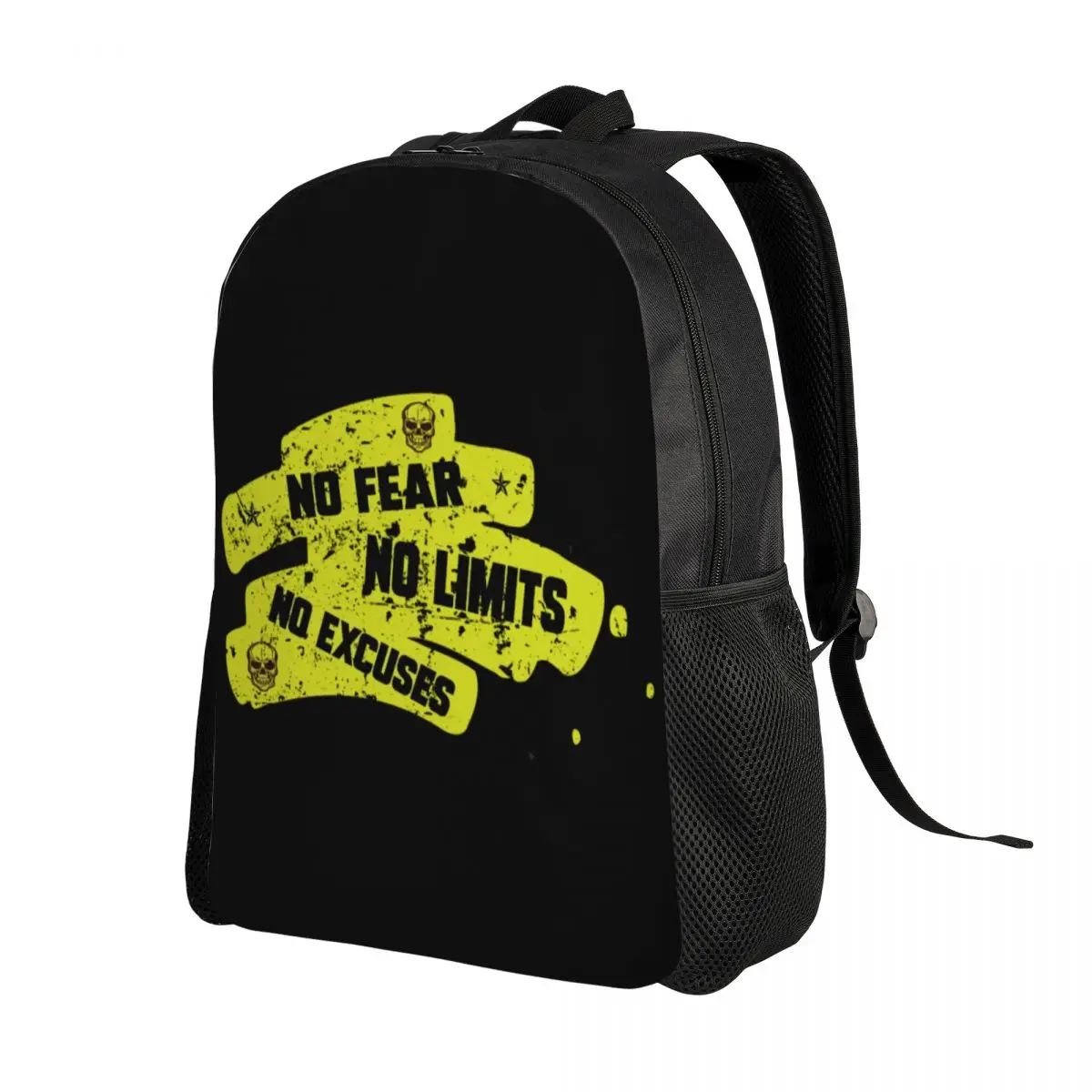 No Fear No Limits No Excuses Backpack for Women Men Water Resistant School College Bag Print Bookbag