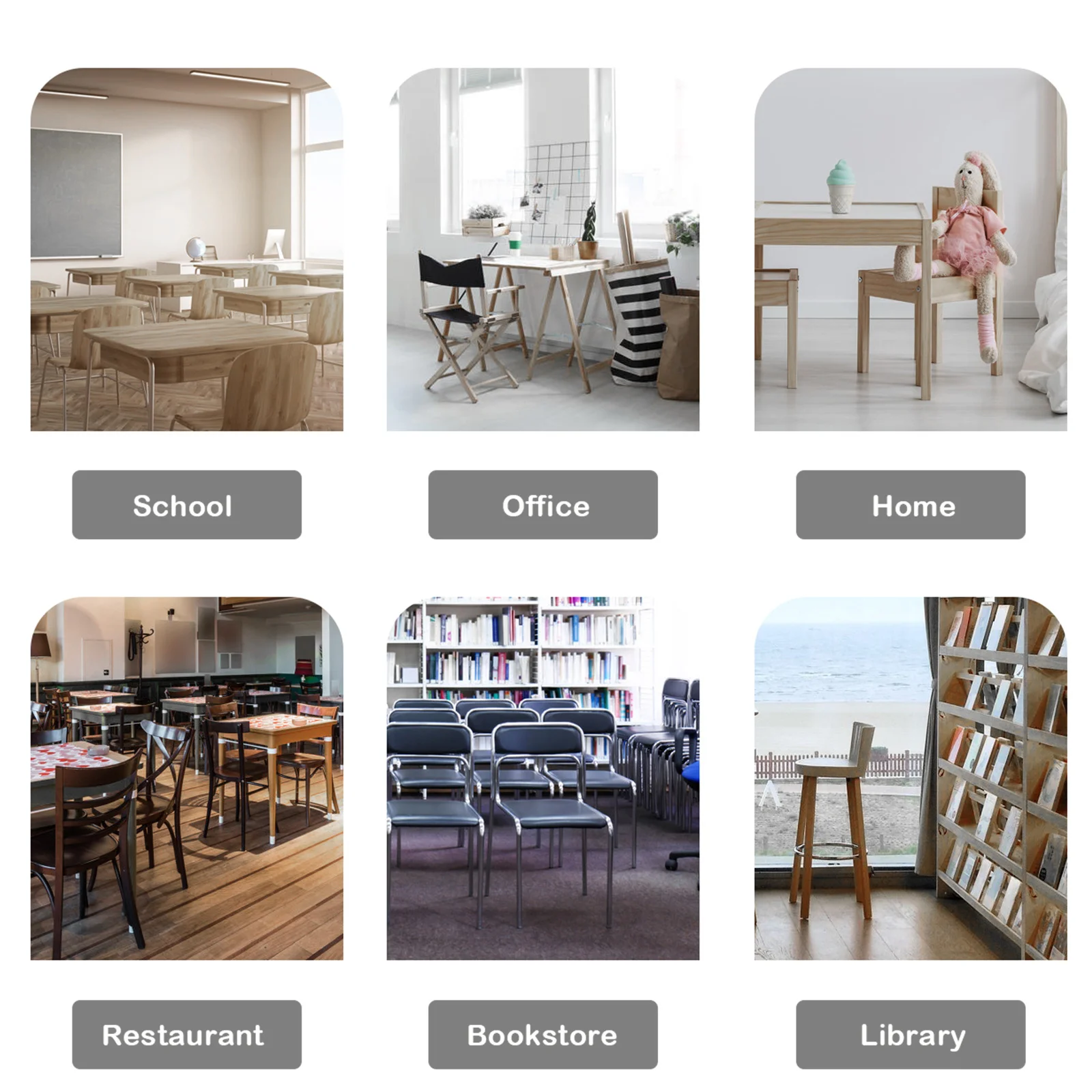 8 قطعة سدادة الأثاث من البلاستيك الصلب أكواب العجلات السفلية لكرسي أريكة تتحول لسدادة الأثاث المربعة #3