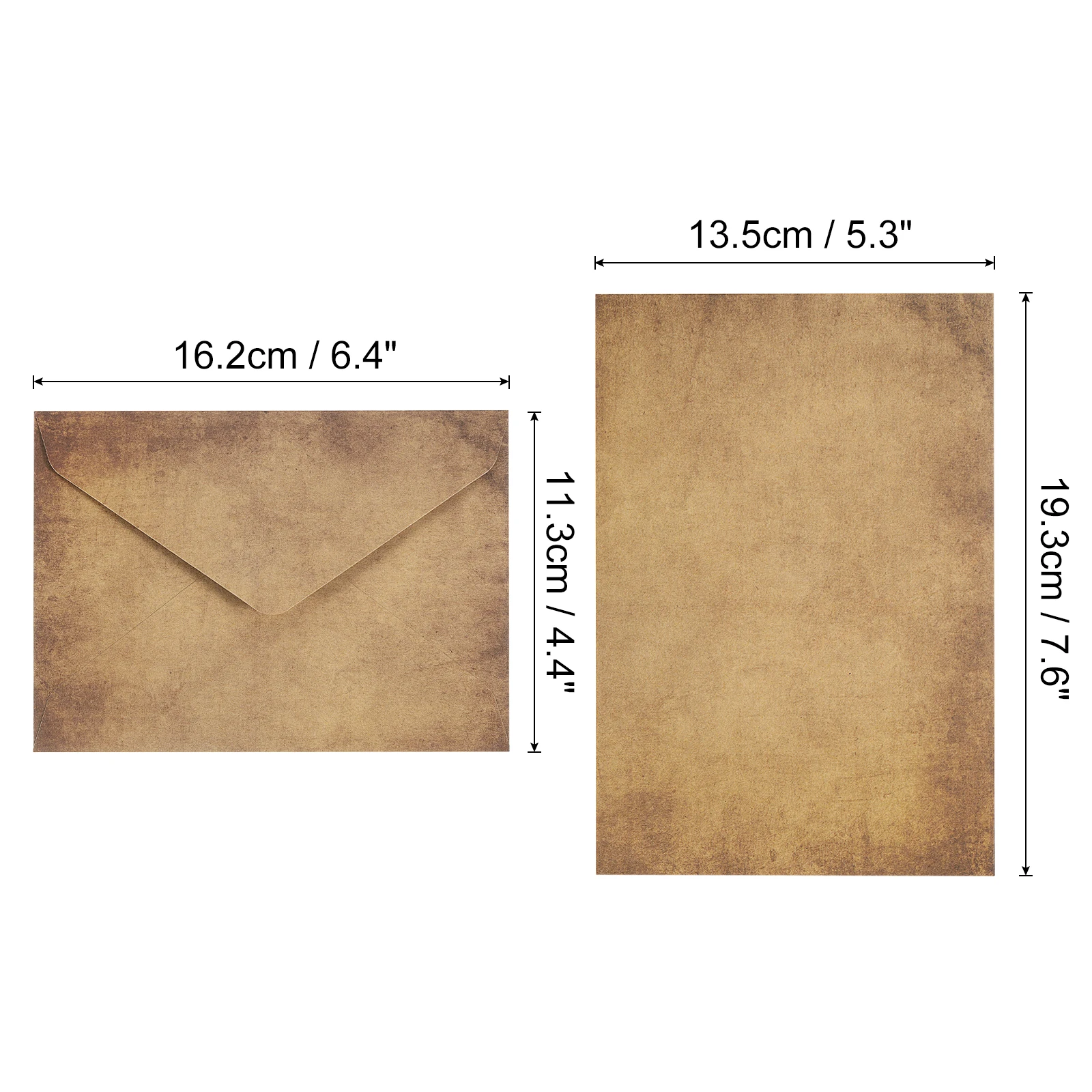 Conjunto de Envelopes de Cartão Presente Vintage, Envelope Cartão de Natal com Carta, Folha de Rosa, Barco, Sun, Chave Acessórios, V Flap, 150g, 10, 20, 24 Conjunto