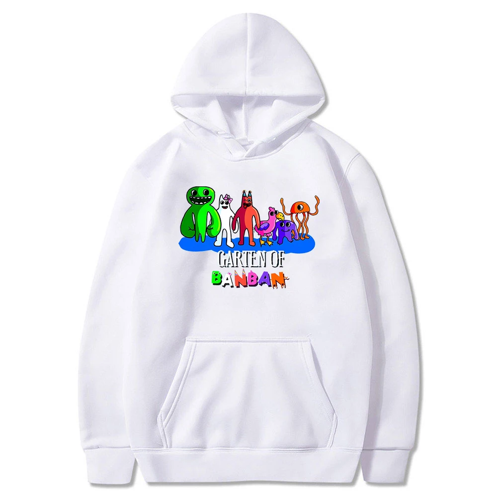 Garten of Banban 2024 Cartoon Game Hoodie Unisex Lange Mouw Mannen Vrouwen Capuchon Harajuku Streetwear Grappige Kleding