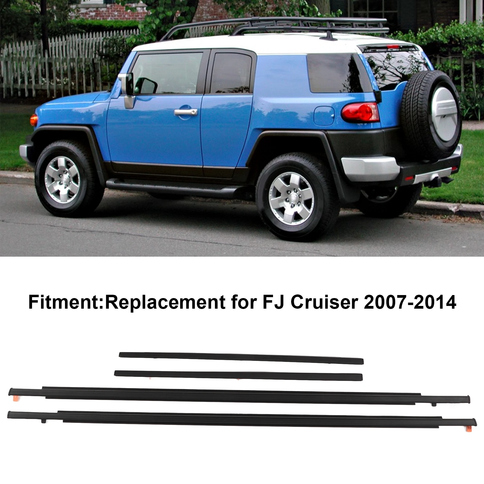 

Накладка на молдинг двери, окна 6816235073, замена переднего и заднего уплотнителя для FJ Cruiser 2007-2014 68164‐35041