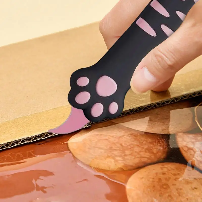 Cat Paw Retractable Box Cutter Telescopic Package Opener Portable Cat Paw Envelope Slitter Cute Tool For Opening Packages