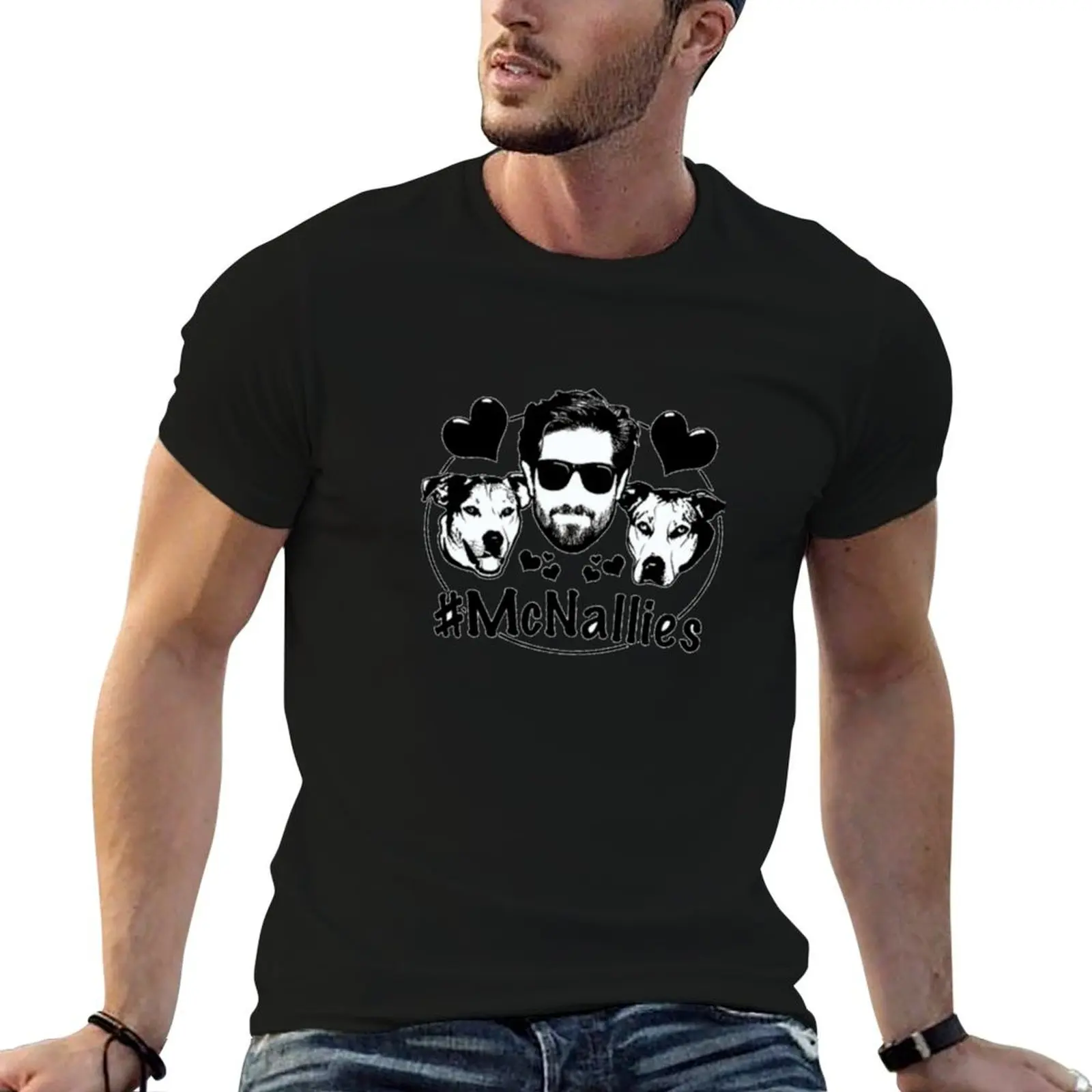 

2 dogs with guy T-Shirt anime shirt Louboutins plus size tops black t-shirts for men