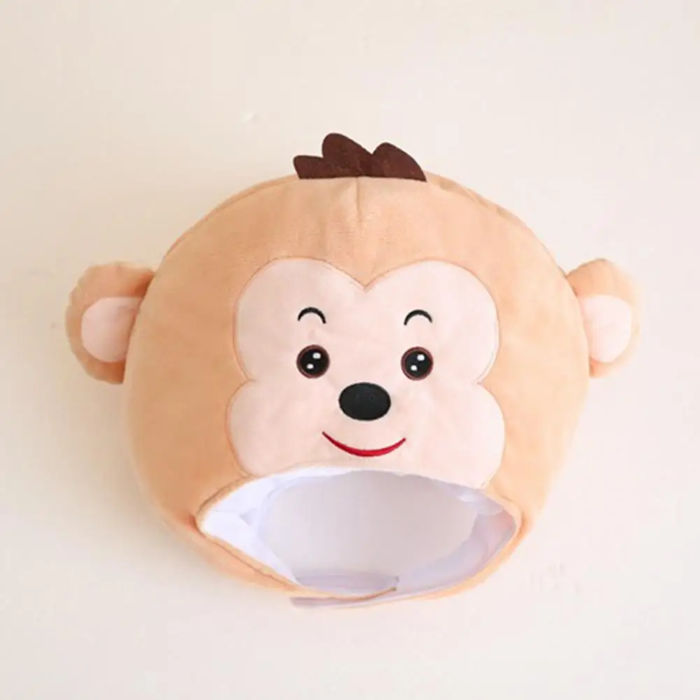 Soft Plush Monkey Headgear Cute Cartoon Animal Hat for Dressing-up Cosplay Costume Selfie Props Hair Accessory