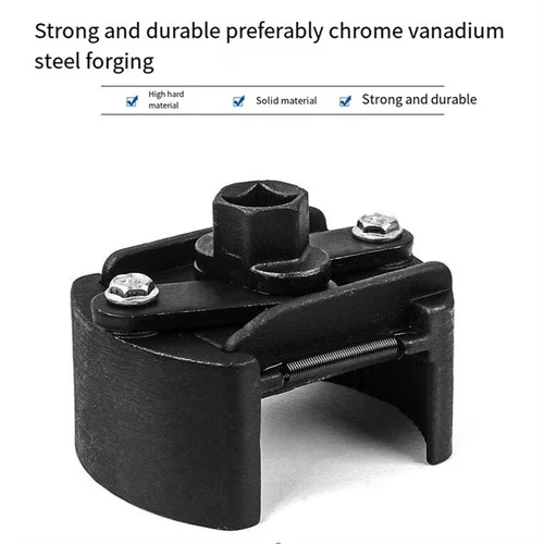 Imagen 2 del producto (rango de sujeción 60mm-80mm) Llave de filtro Llave de dos mandíbulas Reversible Ajustable en forma de U Cambio de aceite Núcleo Herramienta de desmontaje de pila de aceite