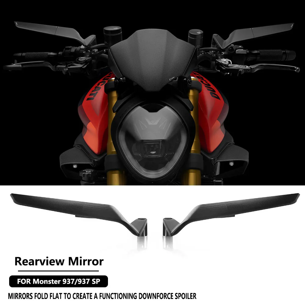 

For Ducati Monster 937 SP Monster 937 2021 2022 2023 20242025 Rearview Mirror 360° Adjustable Rear View Mirrors Motorcycle