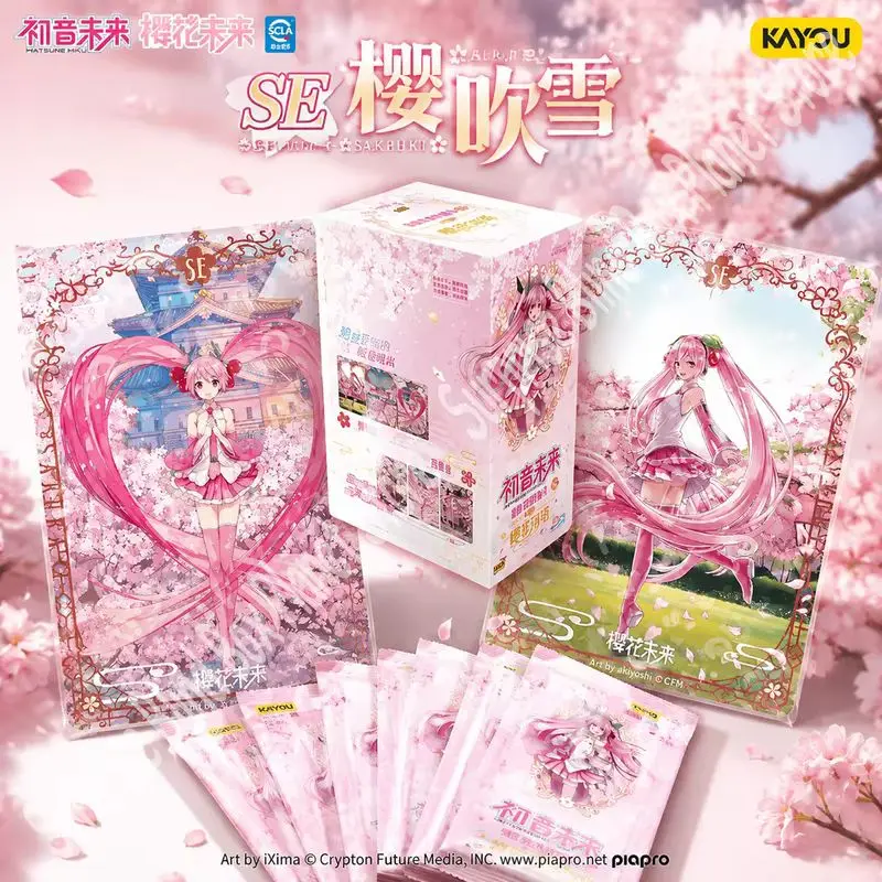 Hot Kayou Hatsune Miku Collection Card First See Package No. 5 Play Sakura Poetry Theme Card   Animation Surroundings
