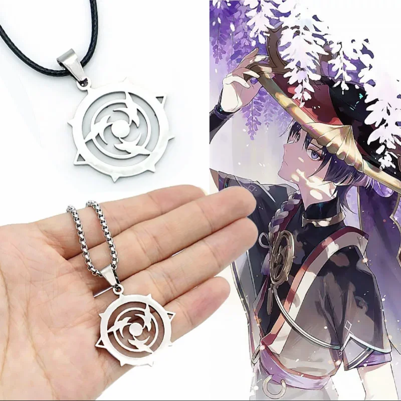 

Genshin Impact Scaramouche Necklace Anime Kazuha Yun Jin Titanium Steel Pendant Cosplay Decoration Accessories Game Player Gifts