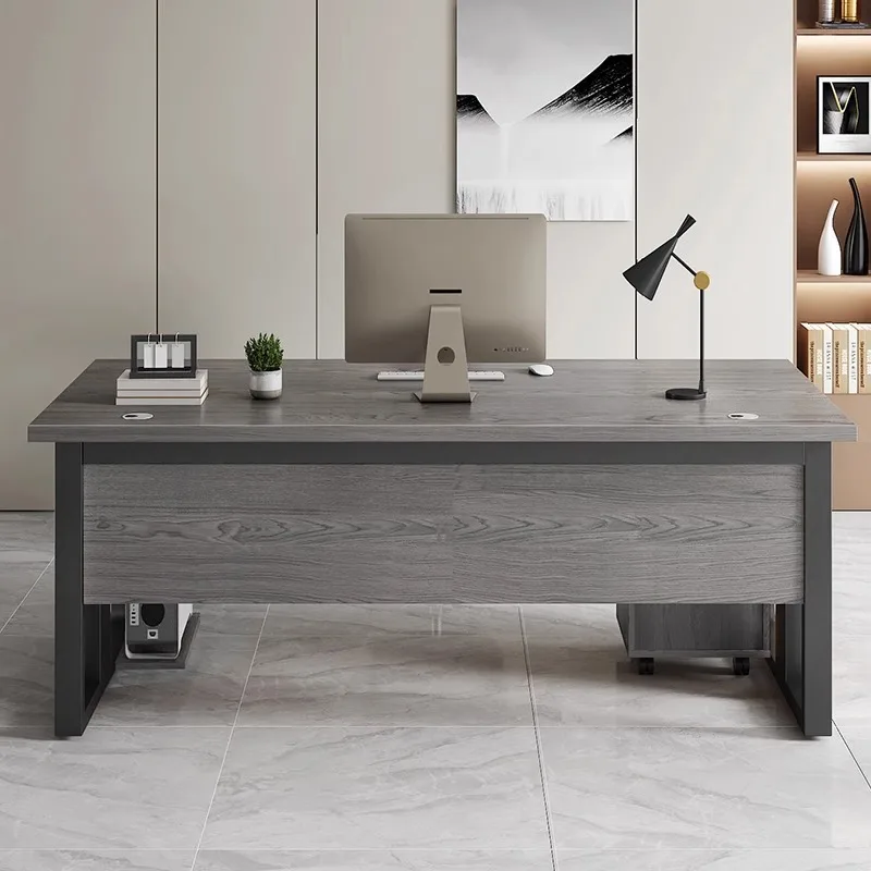 Staff office computer desk simple modern office single station desk and chair combination
