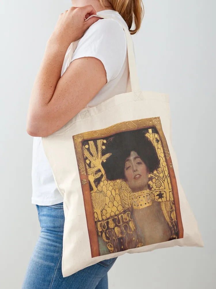 

Gustav Klimt: Judith and the Head of Holofernes, 1901 Tote Bag cute tote bag Handbags Shopper bag cloth woman