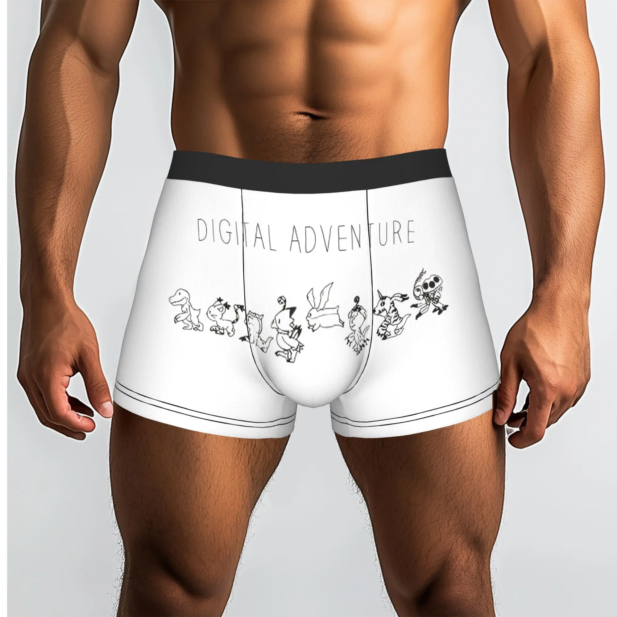 Digital Adventure BANDAI Digimon Underpants Homme Panties Man Underwear Comfortable Shorts Boxer Briefs