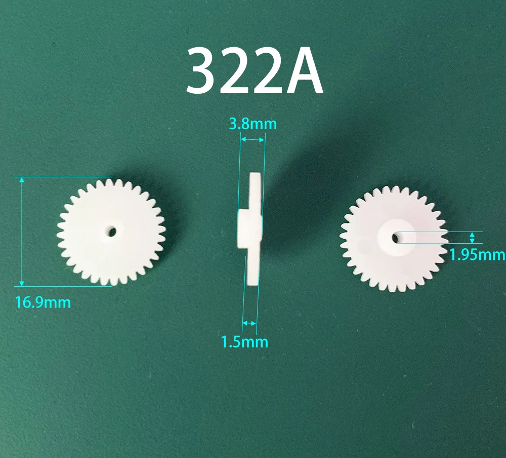 322A 322.5A 323A 323.5B 0.5M GEARS Modulus 0.5 Plastic Gear Motor Toy Accessories 10PCS/LOT