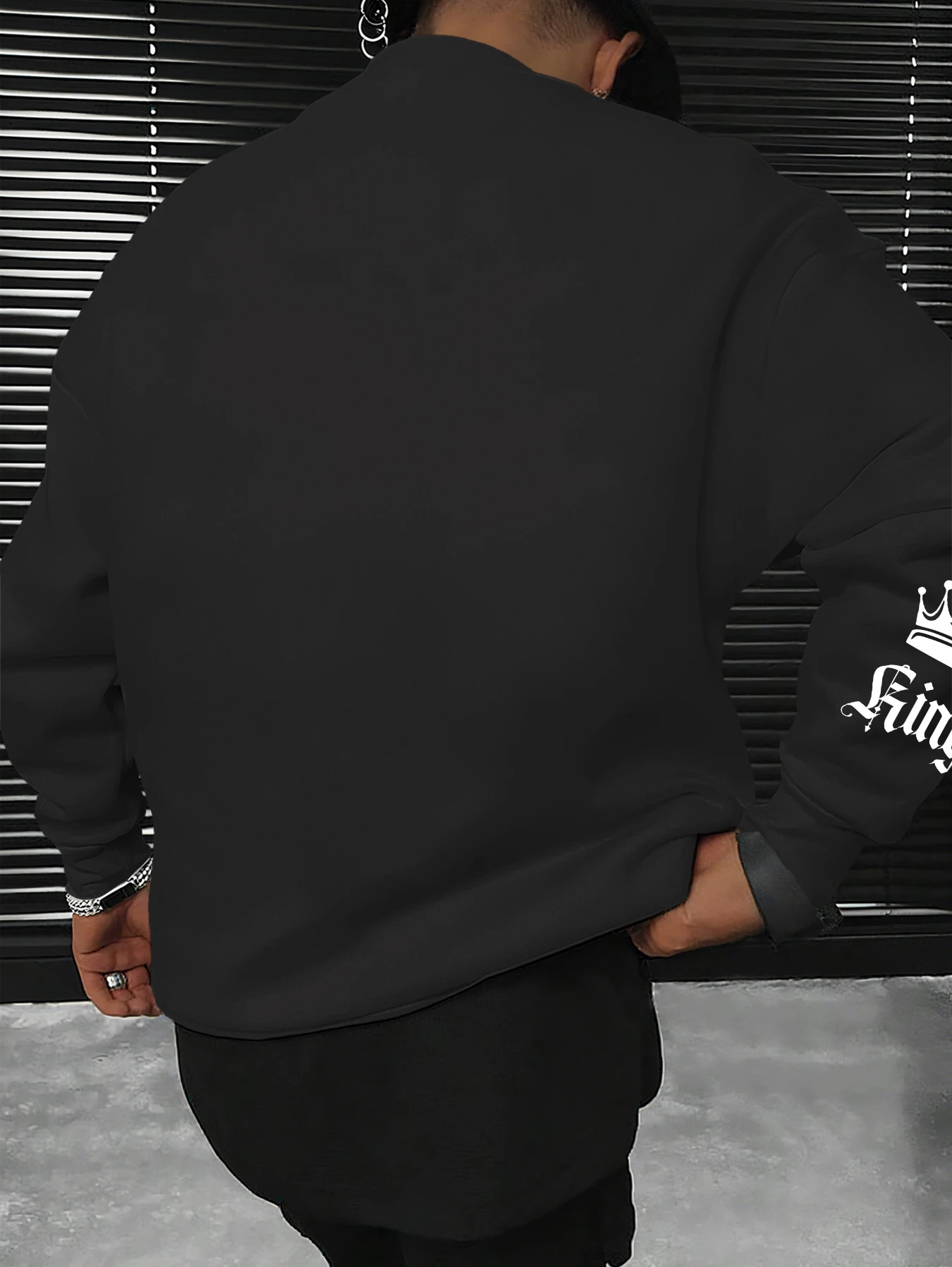 Herren Streetwear Rundhals-Sweatshirt San Francisco Krone Buchstabendruck Polyester Casual Pullover S-XXL – Detail 3
