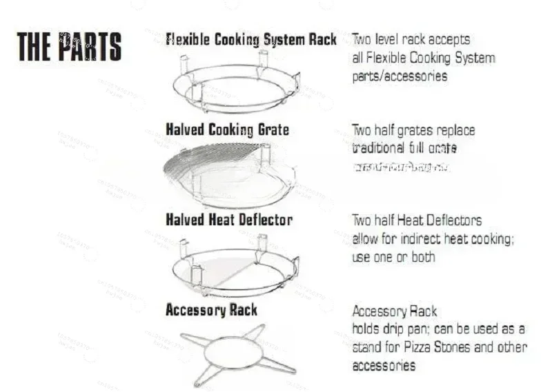 Système de cuisson Divide And Conquer, accessoires pour barbecue Kamado rond de 18 pouces