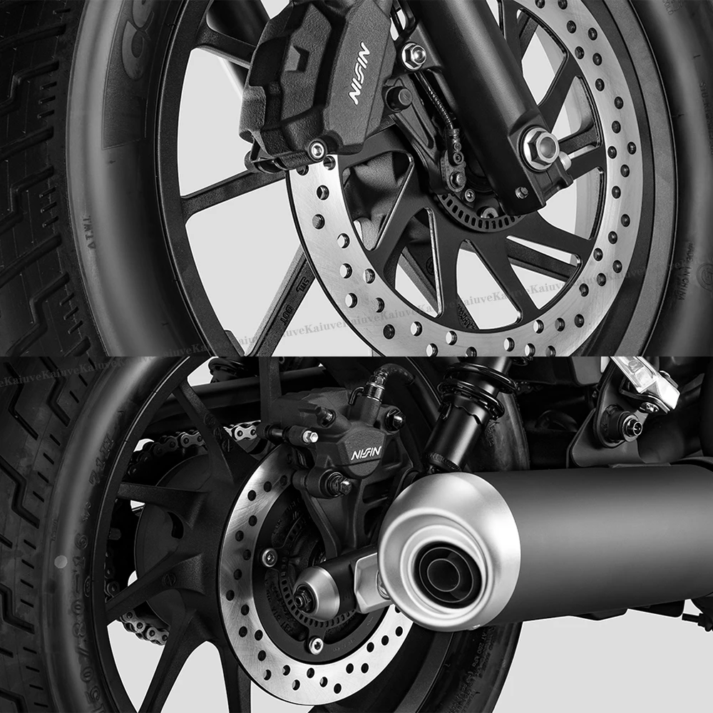 2 قطعة مكابح الدراجات النارية السيراميك ل هارلي XL883 L/R/N/C XL1200 X4814-15-16 ملحقات نظام الفرامل الأمامية والخلفية