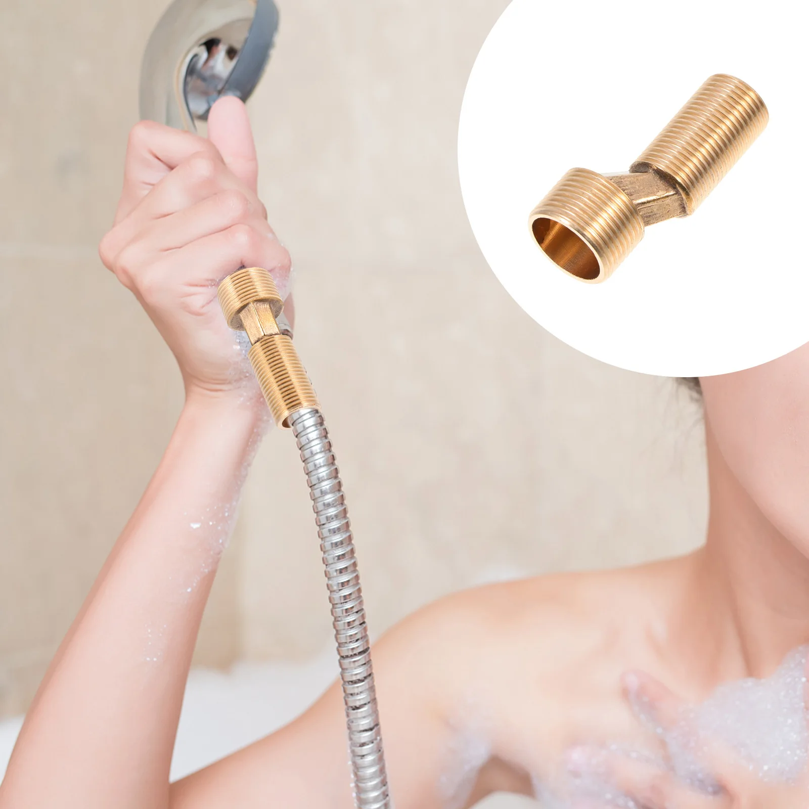 

Медная насадка для душа, изогнутая ножка, адаптер для душа, регулируемый вращающийся металлический разъем для домашних аксессуаров для ванной комнаты