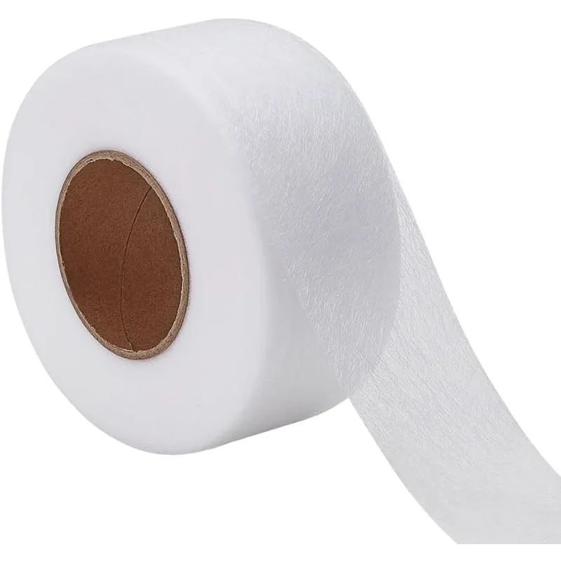 70 Yards 2 Zoll schmelz bares Schlag band weißes Nahtband Klebeband Klebeband schmelz bares transparentes Klebeband zum Quilten von Watten und Nähten diy