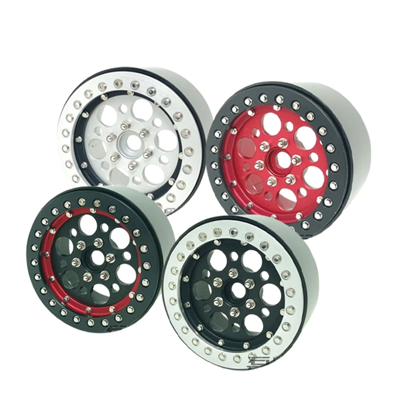 Metal 2.2 Inch Two-color Wheels for 1/10 RC Crawler Car Traxxas TRX4 Defender AXIAL SCX10 RC4WD Accessories