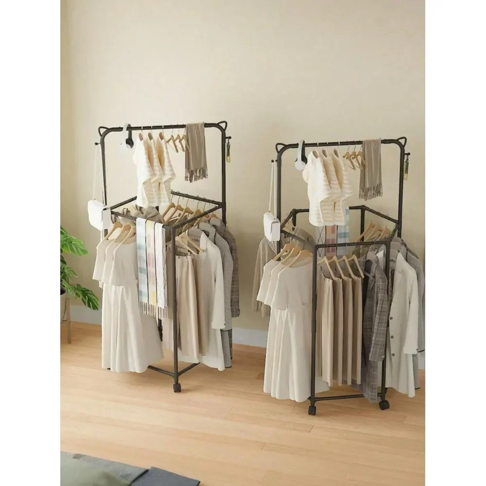 

Multifunctional Clothes Hanger Freestanding Rack For Dorms Home, Simple Coat Rack Drying Rack, Suitable For Rental Homes Balcon