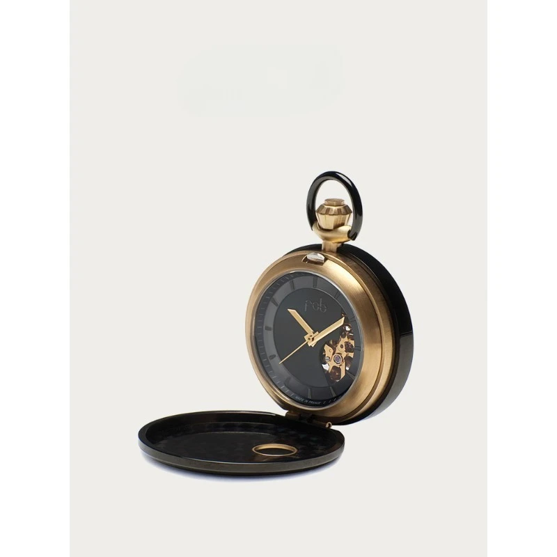 

French niche fashion gold mechanical pocket watch men and women