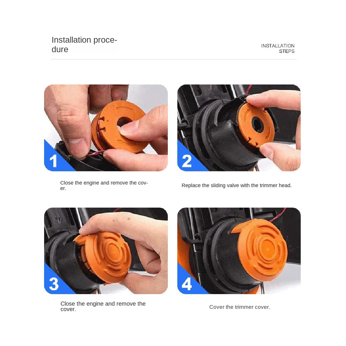 ローイングヘッドカバー,草刈り機リール,w0010およびw6531,6個